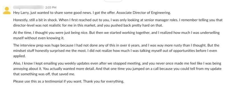 He Aimed for Senior Manager. He Landed Associate Director.